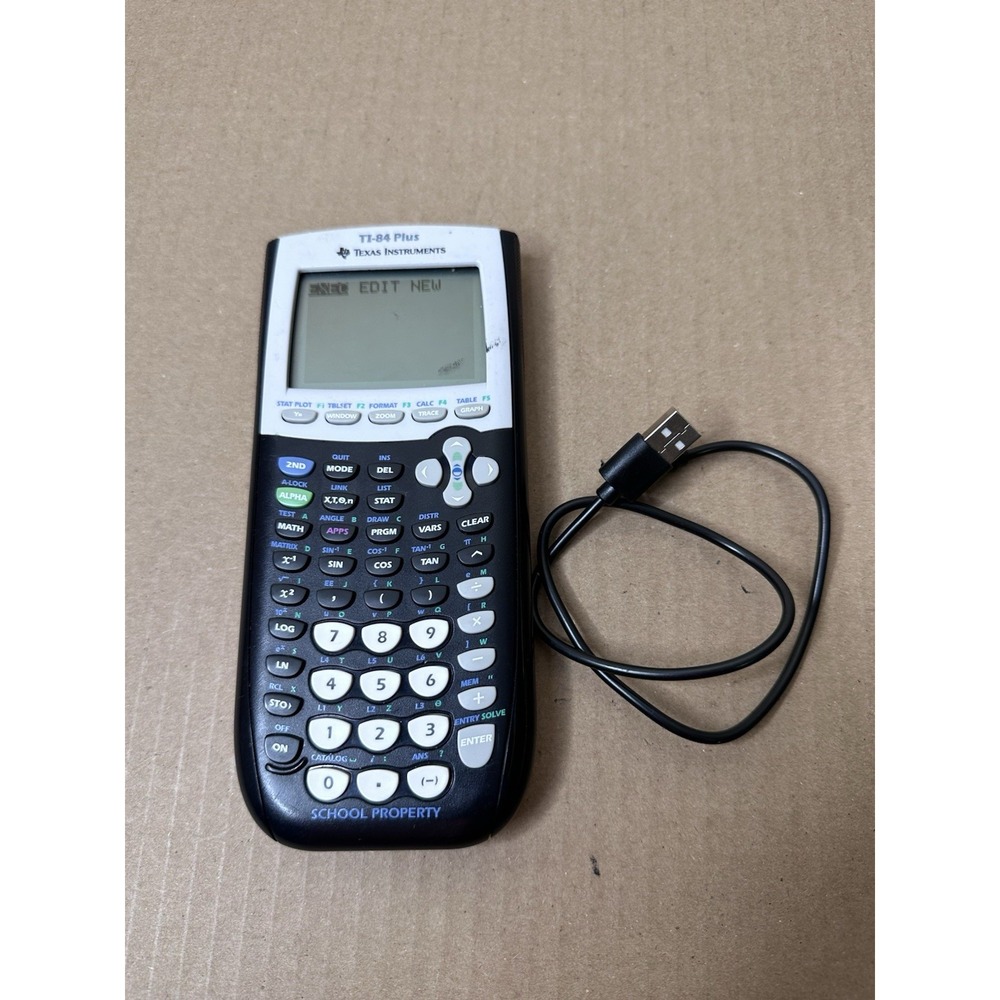 Texas Instruments TI-84 Plus Graphing Calculator Black Yellow TI-84 PLUS Tested